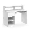 Vicco Scrivania Keno: Bianco, 106x60 Cm, Con Cassetto E Ripiano Tastiera Estraibile