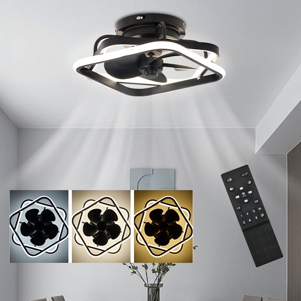 Ventilateur De Plafond LED Avec Lumire, Lustre 72W Dimmable Avec