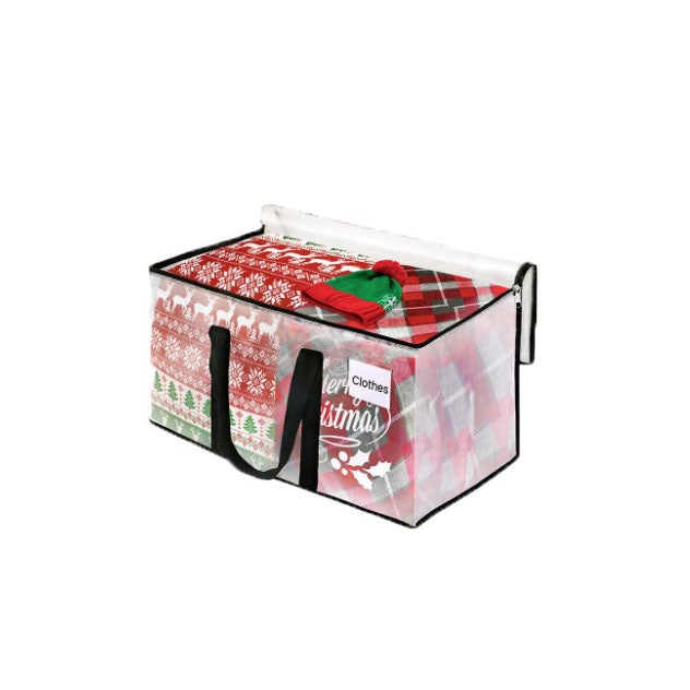 Pudełko do przechowywania ubrań, torba przeprowadzkowa, czarna transparentna, duży rozmiar 68,6 * 38 * 35,5 CM