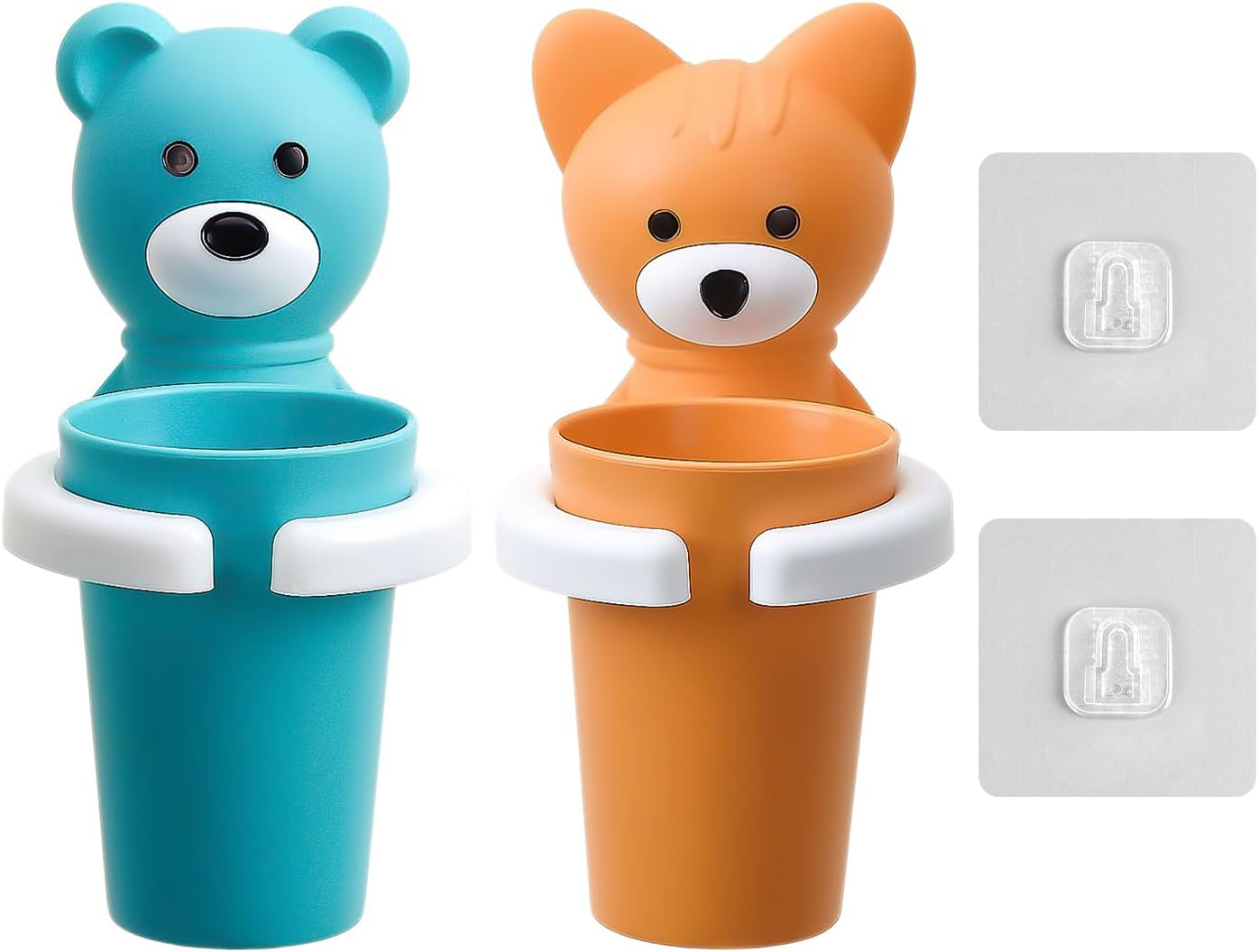 Porte-Brosse à Dents Mural Enfants 6 Pièces Animaux Mignons - Ventouse Puissante