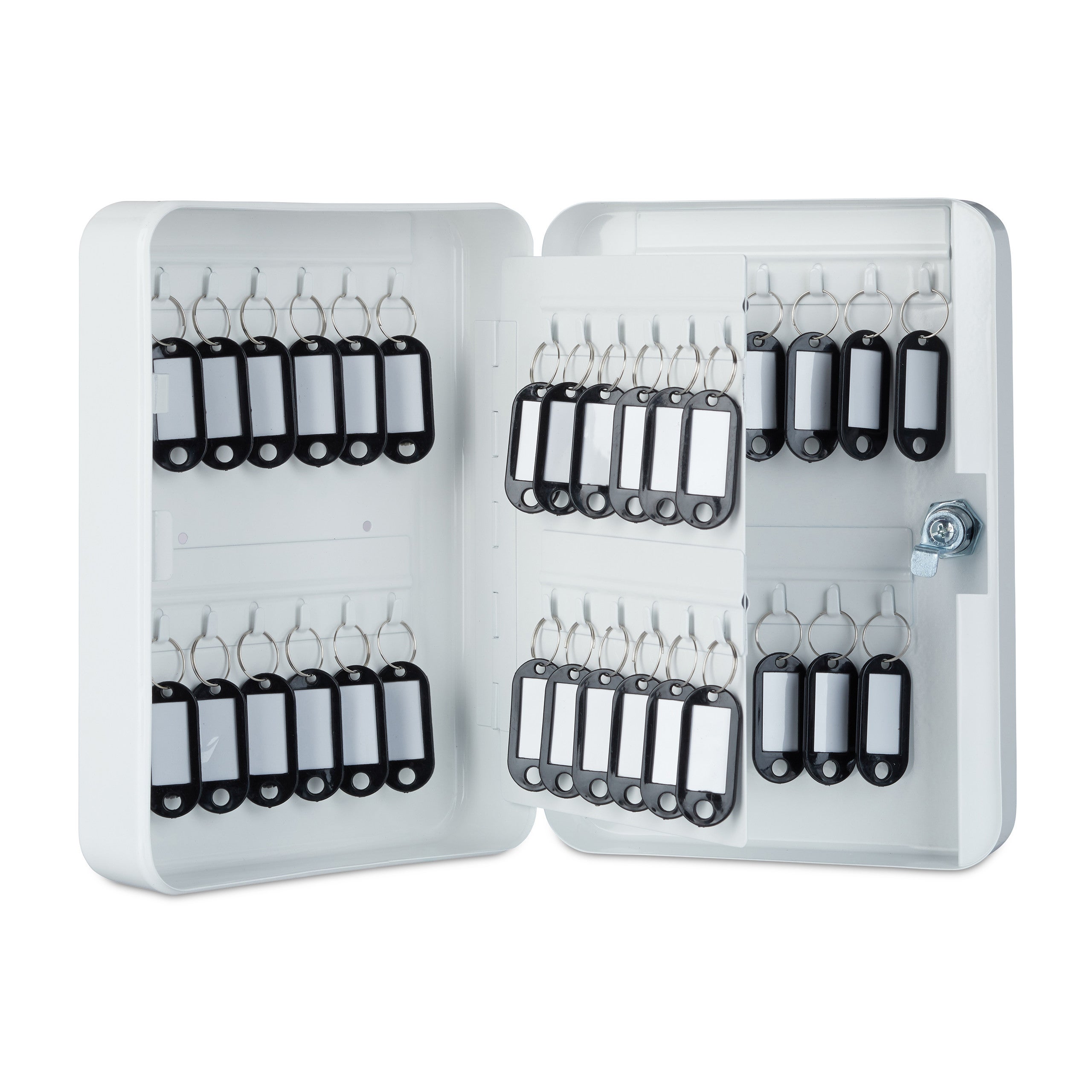 Boîte à Clés De Sécurité Murale - 48 Crochets, étiquettes Incluses, Verrou à Clé, Marque Parrency