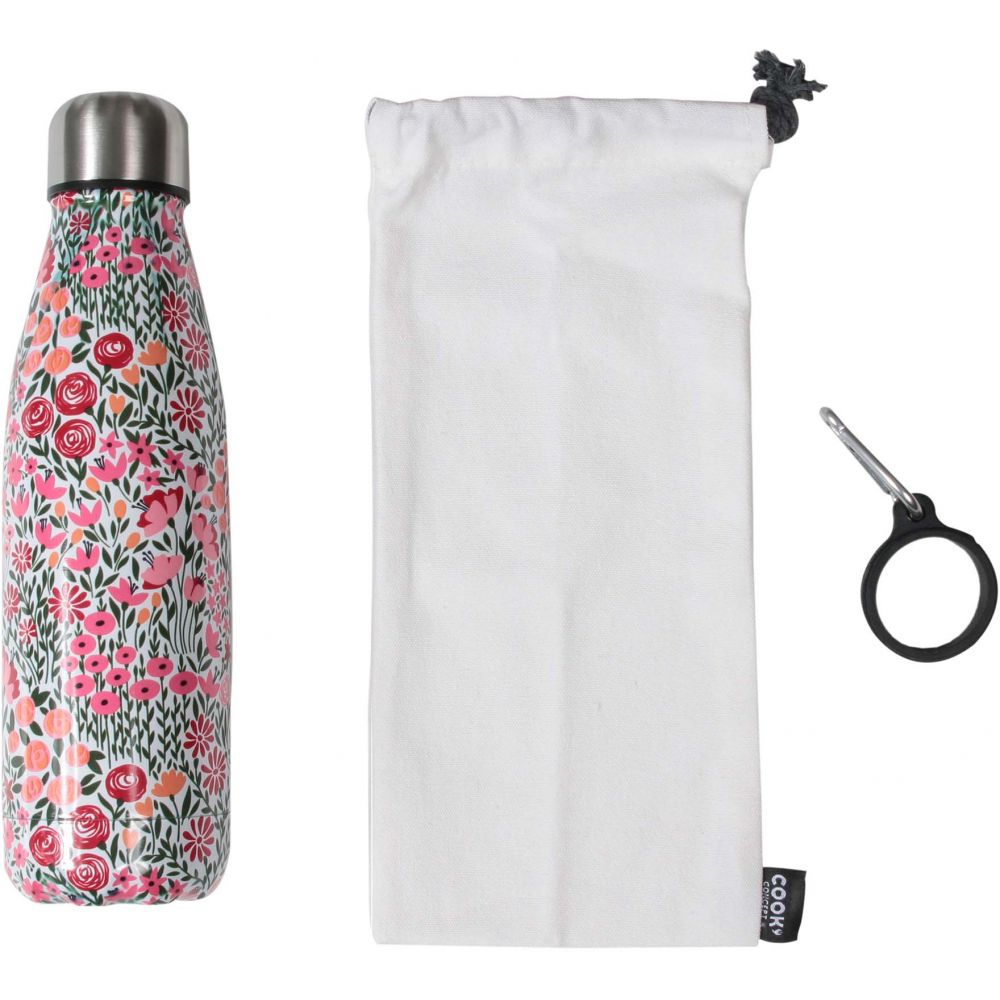 Bouteille de Transport - COOK CONCEPT - Coffret Bouteille Isotherme Fleurie - Réutilisable - Multicolore - 2