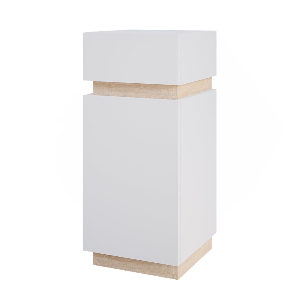 Vicco Szafka Midi Gloria, Biały, 33 x 75.5 cm z drzwiami i szufladą