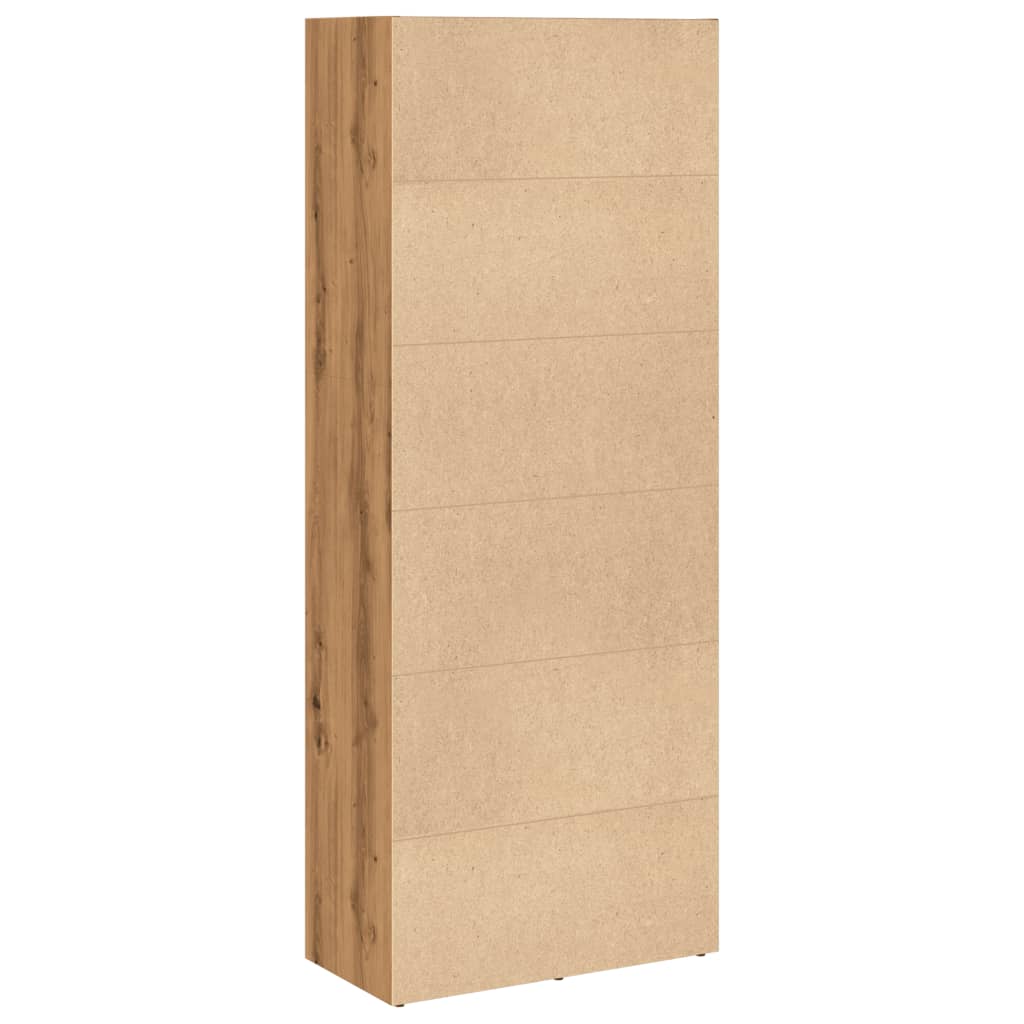Bibliothèque | Armoire de livres | Meuble de Rangement chêne artisanal 60x30x152 cm bois d'ingénierie CFW312945 - 6