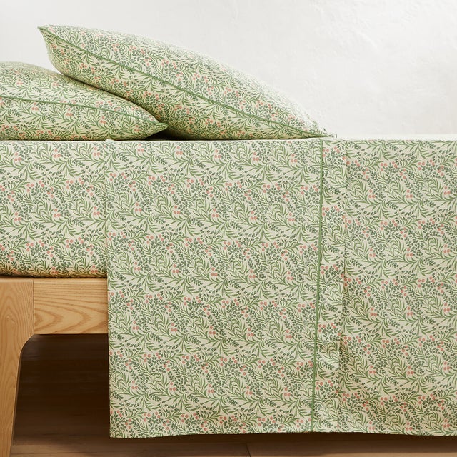 Drap plat satin de coton, Lizbeth - Imprimé floral - 180 x 290 cm