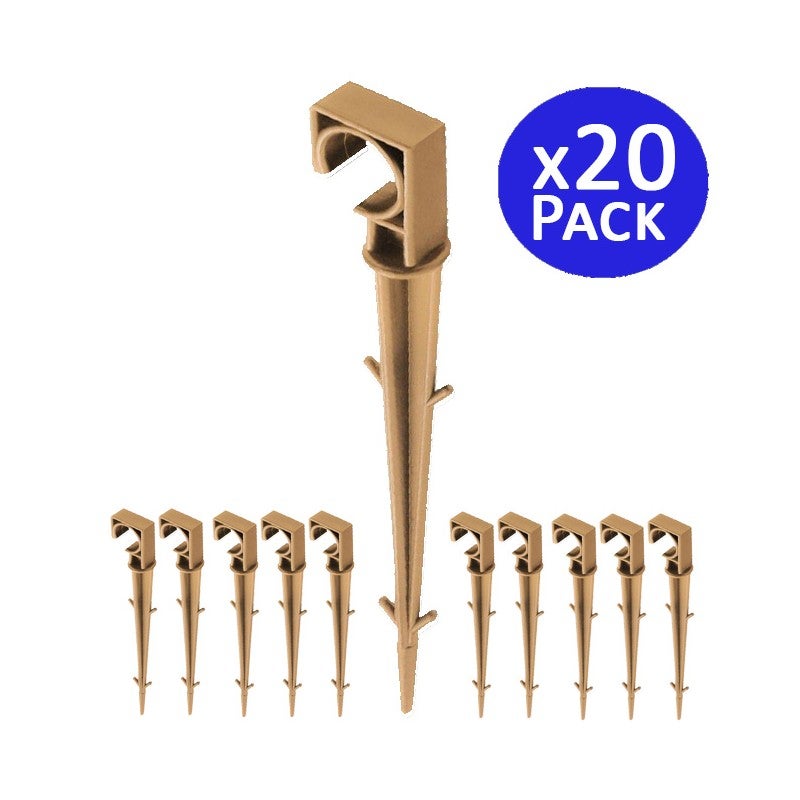 Set di 50 Morsetto per irrigazione a goccia 16 mm, nero. Utile per tubo da 16 mm, fissaggio del tubo per l'irrigazione a goccia