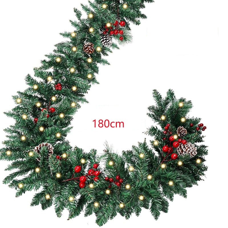 Ghirlanda natalizia iridescente metallica da appendere, per albero di Natale, camino, mantello, decorazione per la casa, 9 m