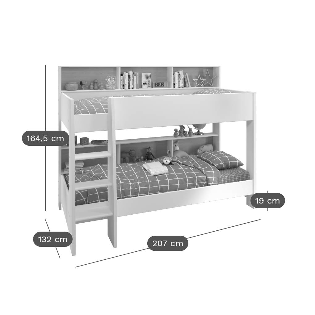 Lits superposés et tiroir en option Paul-- - 5