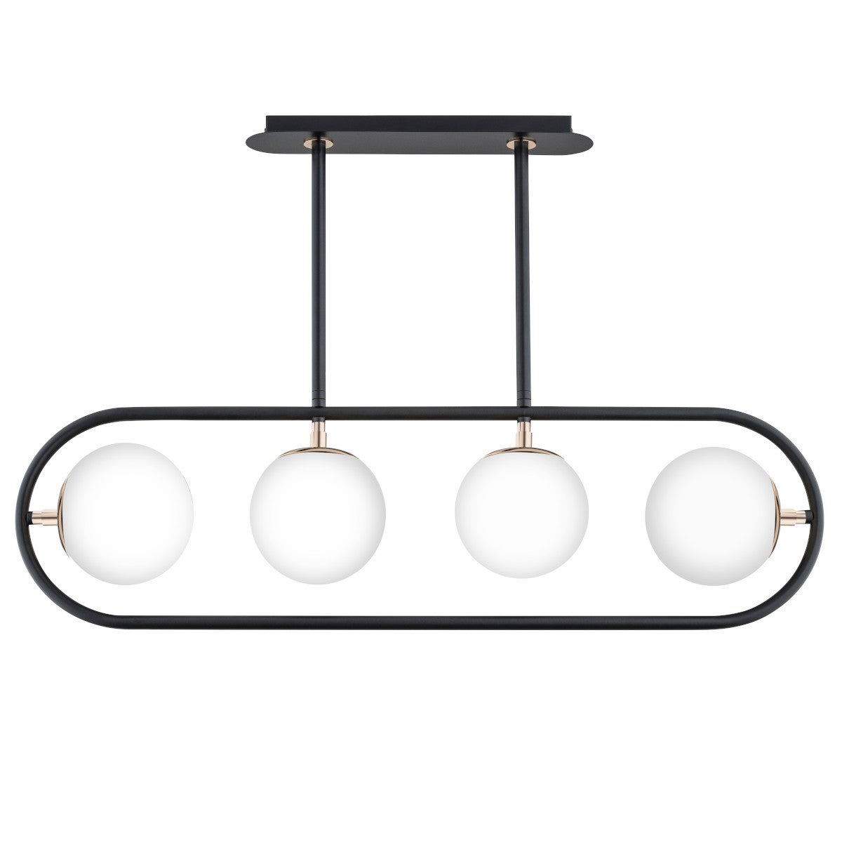 Lampa wisząca Saran czarno-biała-złota 4xE14x10W nowoczesna wym: 53 x 80 x 15 cm metal Alfa