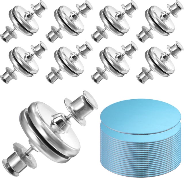 Pacote com 20 clipes magnéticos para cortinas de chuveiro - Prenda o forro da cortina perto da parede - Os clipes protegem as cortinas