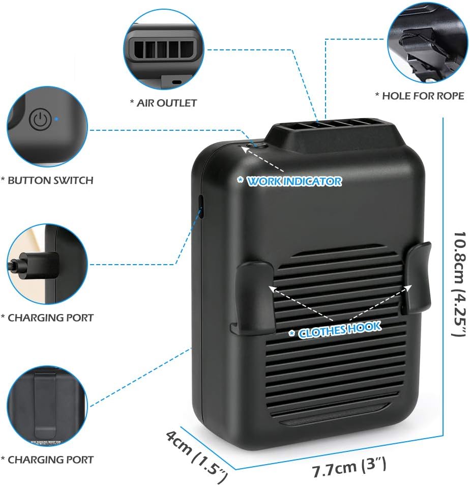 Mini ventilatore da scrivania silenzioso, ventilatore USB portatile personale per ufficio, casa