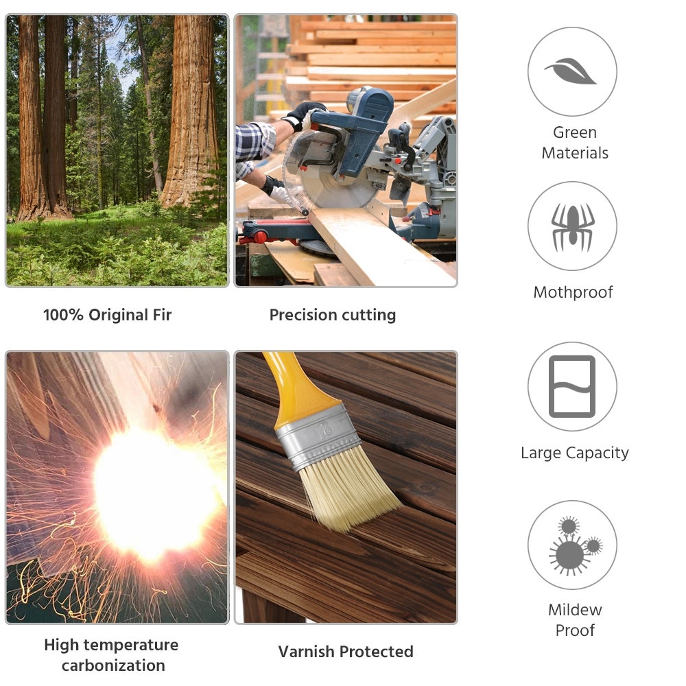 Étagère à Fleurs en Bois Étagère à Plantes Pliante pour Salon Balcon Patio Cour 45×35,7×108 cm Yaheetech - 5