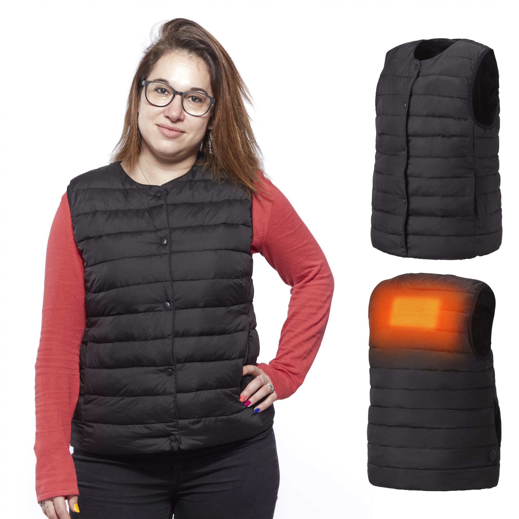 VINGVO Gilet cycliste réfléchissant avec indicateur de direction LED rechargeable pour homme