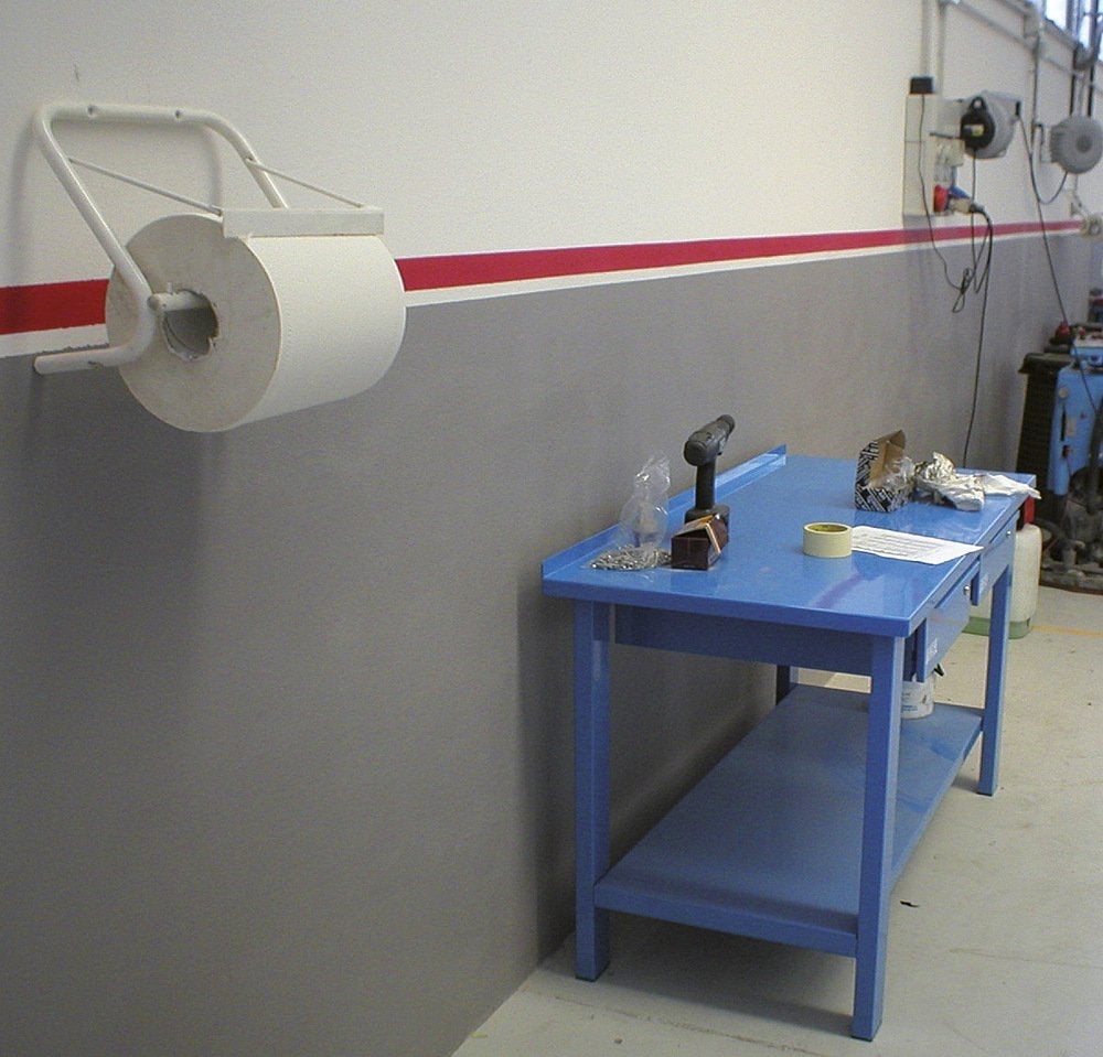 Verdelook Portarotolo a Parete Industriale Bianco 39x42 cm - 3