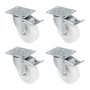 Leve-meuble Beihre à Roulettes, 4 Roues Pivotantes, Charge Lourde, 10.8x10.8cm, Argenté
