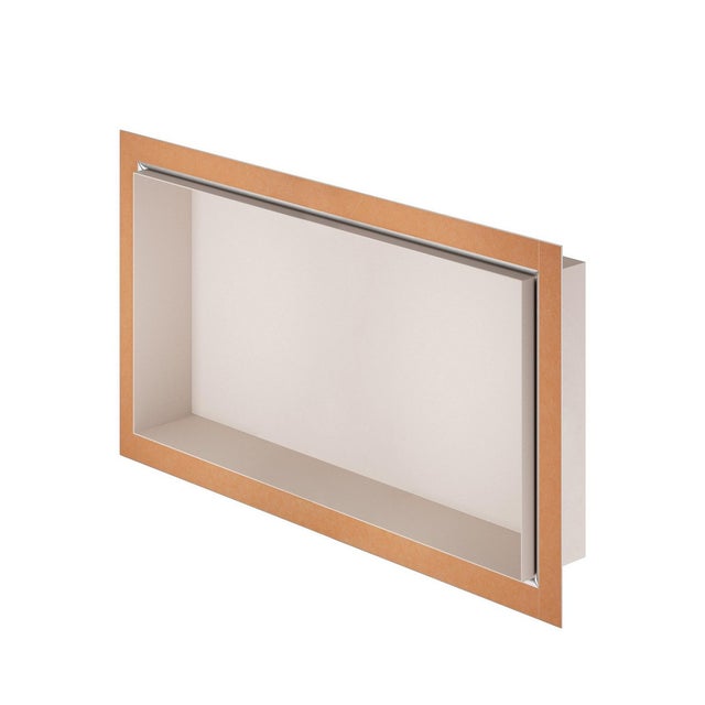 Niche sans carrelage aluminium 30x60 cm DESIGN-NICHE SCHLUTER - TSI - Alu structurée ivoire