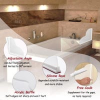 Kit Protection Anti-éclaboussures Pour Douche/baignoire - Autocollant Transparent En Silicone Et Acrylique - Réglable, Réutilisable - Garde La Salle De Bain Sèche