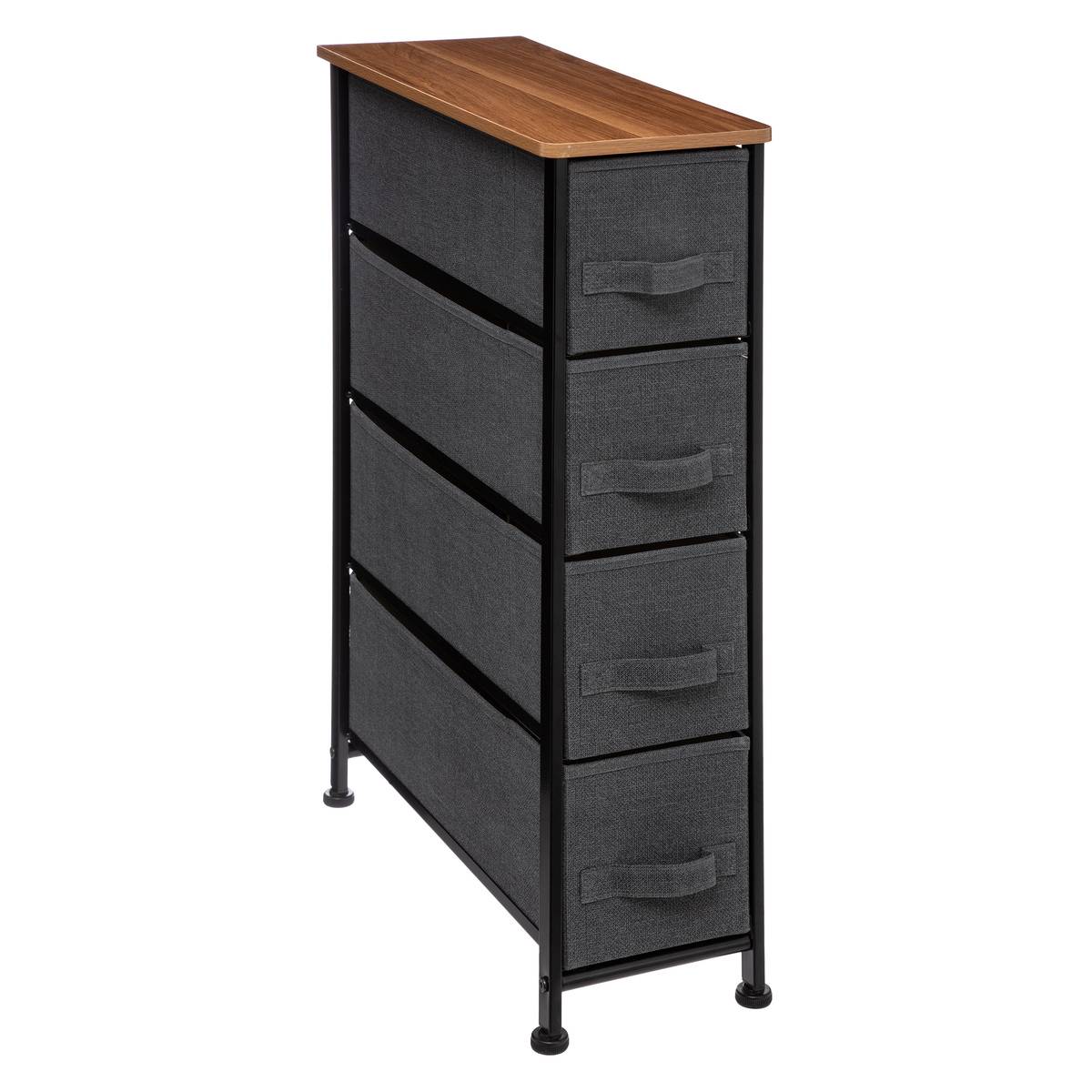 5Five Simply Smart 5Five, Mobile A 4 Cassetti In Tessuto Grigio Antracite Gris/Oscuro , Leroy Merlin