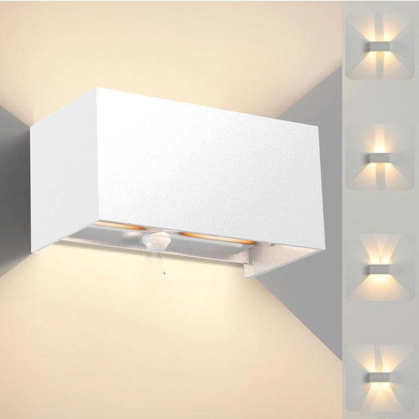 Kinkiet z pozytywnym białym światłem o mocy 24W, zewnętrzny wodoodporny kinkiet LED, regulowany kąt świecenia, lampka nocna