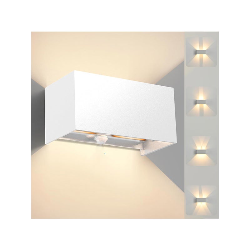 Kinkiet z pozytywnym białym światłem o mocy 24W, zewnętrzny wodoodporny kinkiet LED, regulowany kąt świecenia, lampka nocna