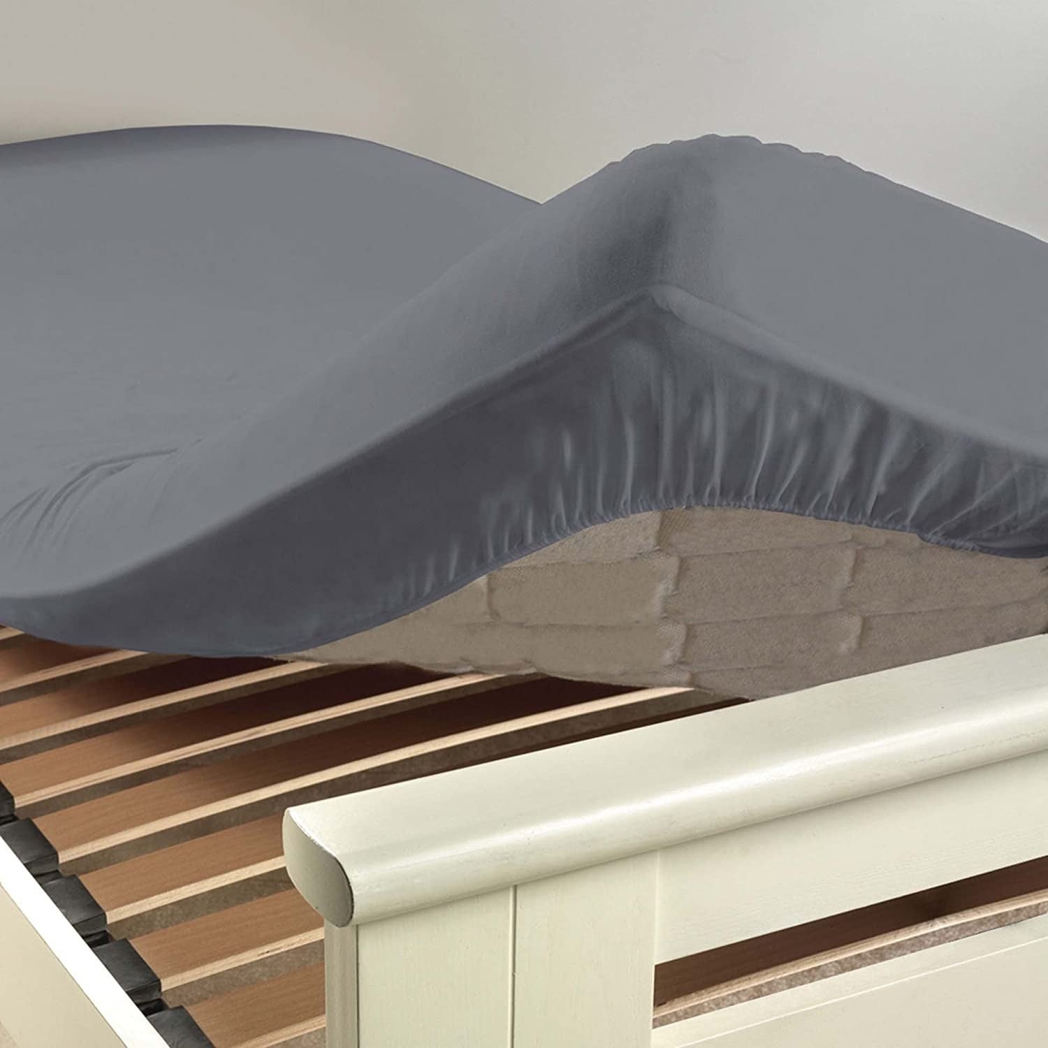 Pack parure de couette enfant Rexa 140 x 200 cm + drap housse 90 x 190 x 30 cm Gris - 4