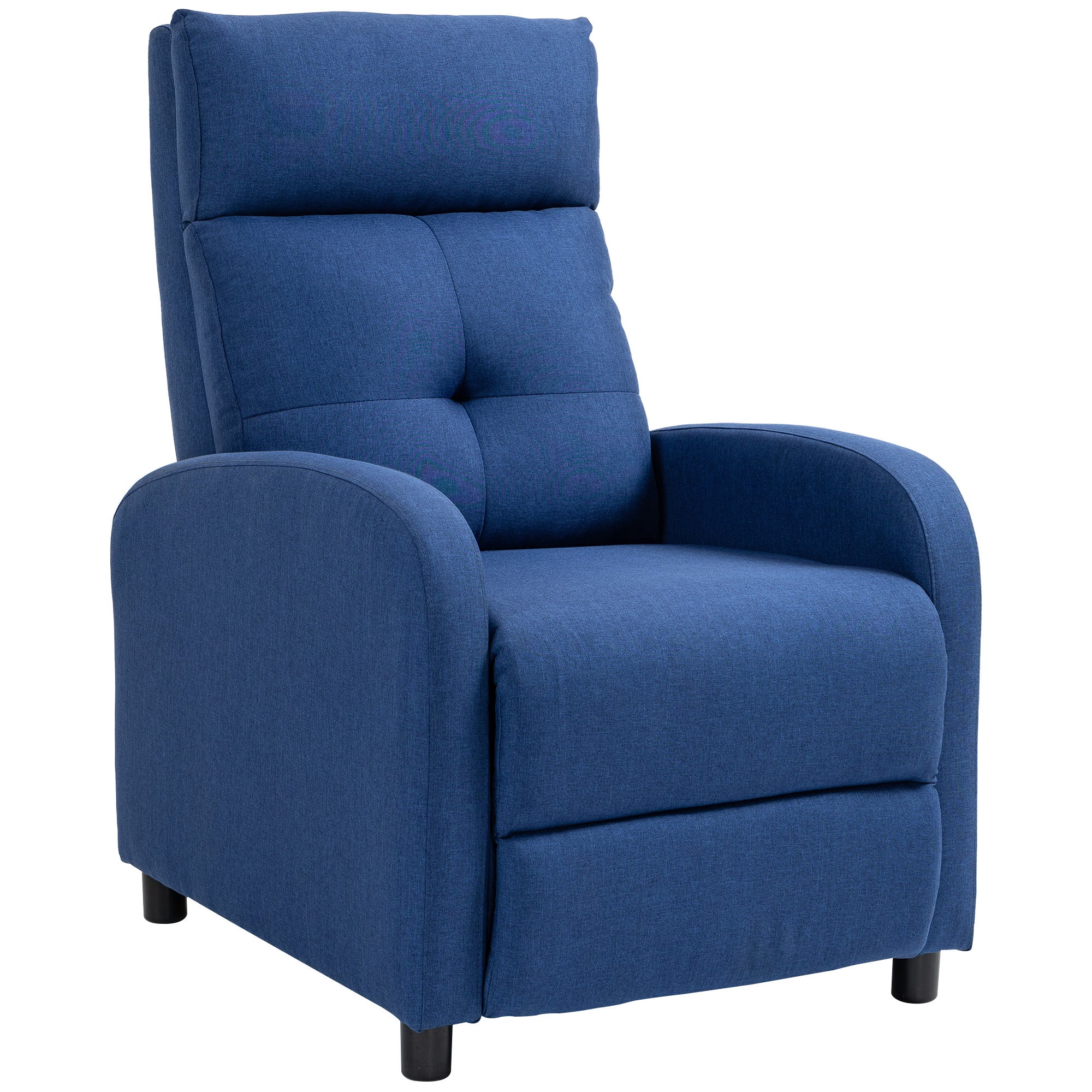 Sillón Relax Reclinable Manual 155° Tejido Azul 67x87x98cm Carga 150kg ...