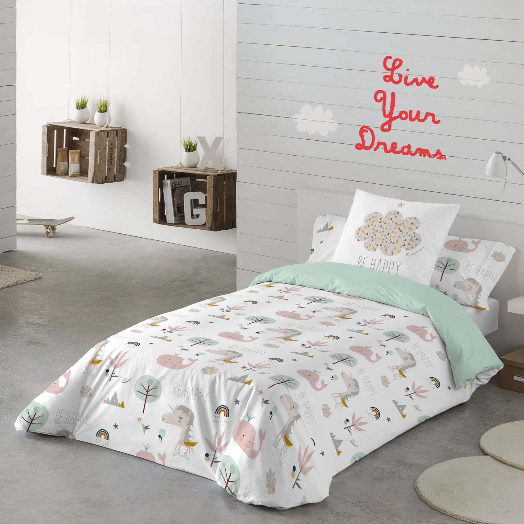 FUNDA NÓRDICA RAINBOWLAND 100% ALGODÓN CAMA 90 - 3
