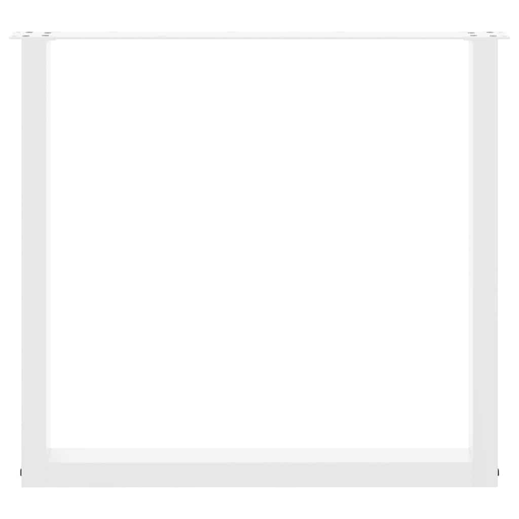 Pieds de table basse forme de U 3 pcs | Pied de meuble blanc 90x(72-73) cm acier CFW337617 - 5
