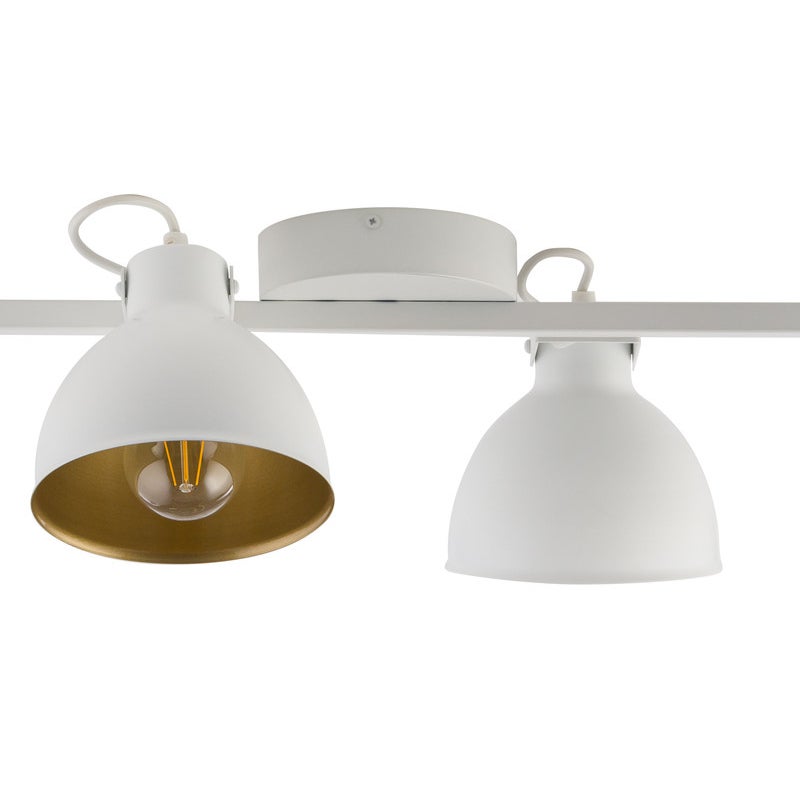 Reflektor sufitowy spot natynkowy Mars listwa biało-złoty 4xE27x15W wym: 17 x 74 x 27 cm metal SIGMA