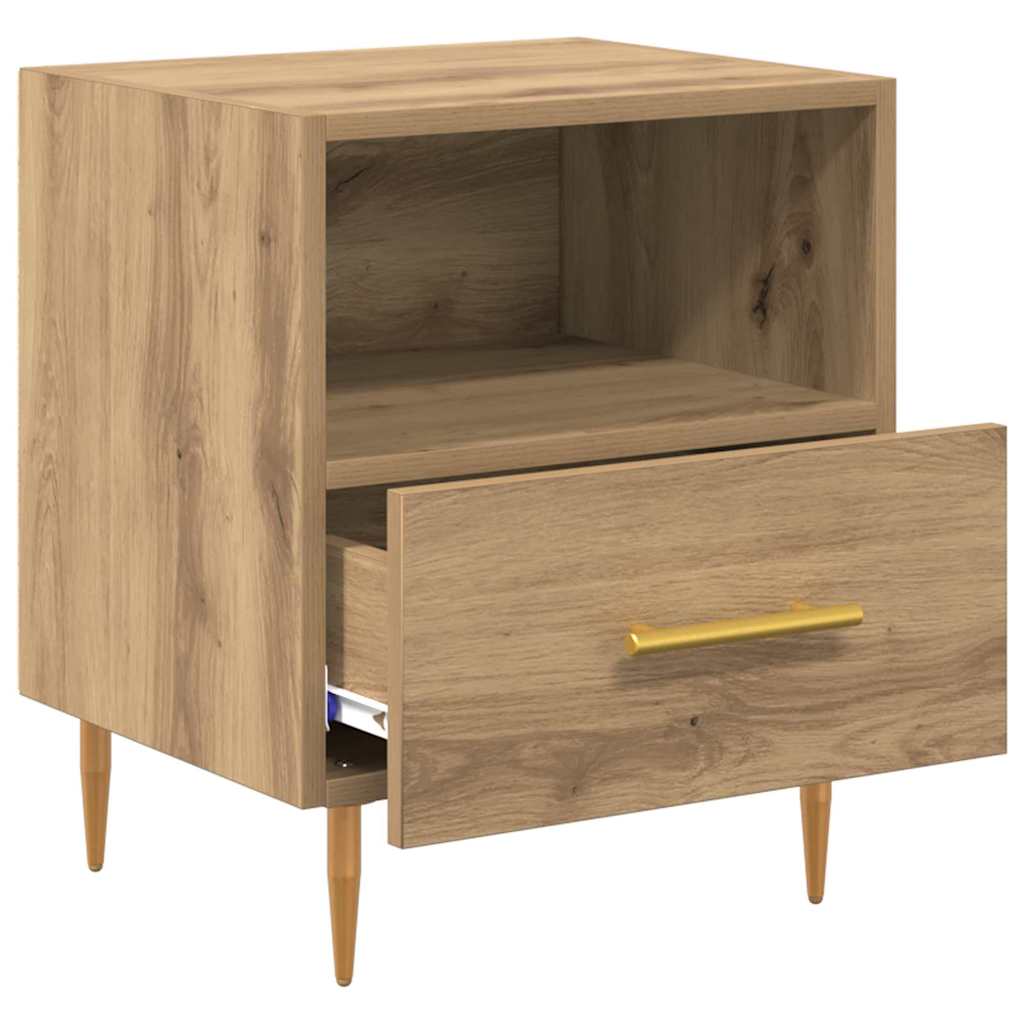 vidaXL Mesa de Noche Marrón 40 x 35 x 47.5 cm Madera contrachapada - 5