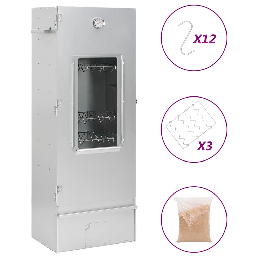 Fumoir pour four à barbecue avec copeaux de bois 44,5x29x110 cm | Leroy ...