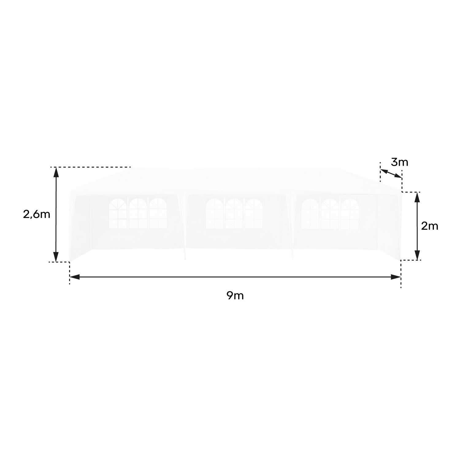 Tente de réception 3 × 9m ALIZÉ - 5