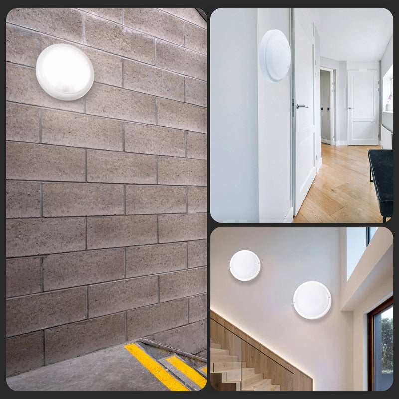 Aplique de pared LED, 22cm de diámetro y 8,8cm de altura, 4000K, 20W, No regulable, 1600 Lúmenes, CRI80, IP54, IK06, 35.000 h de Vida Útil - PILA - 7