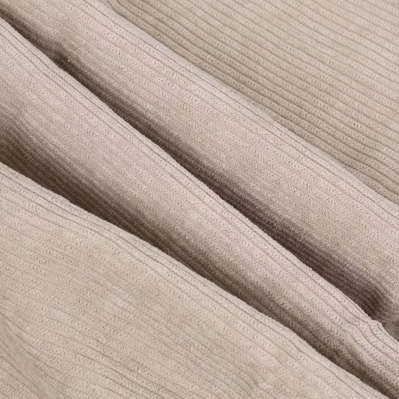 Pouf velours côtelé BANANAIR 100 cm beige - 5