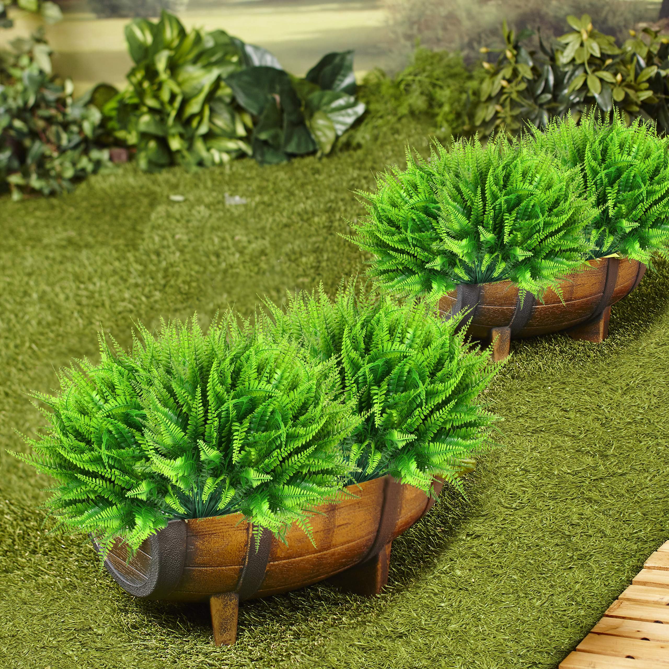 Plantes artificielles fougère de Boston, 10 pièces, plantes artificielles, plantes décoratives, fausses plantes, Branches de verdure artificielles - 5