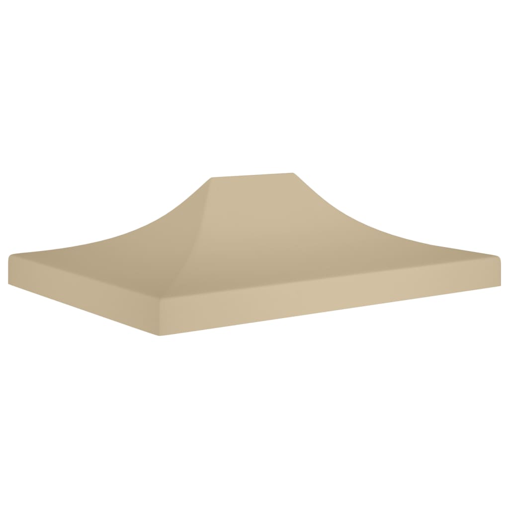 Techo De Carpa VidaXL Para Celebraciones - Tamaño 4,5x3 M, Color Crema, Tela Oxford 270 G/m² Con Revestimiento PVC, Resistente A UV E Intemperie