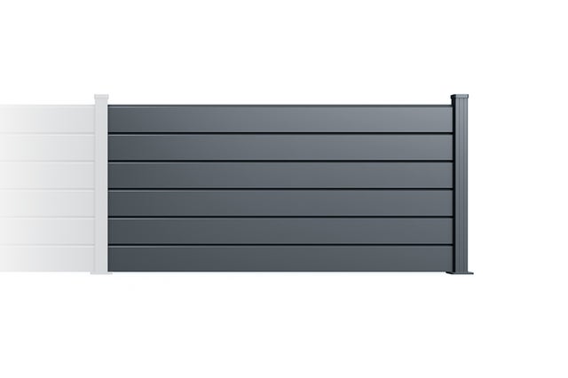 Kit extension clôture 2m VANO H.90cm aluminium gris
