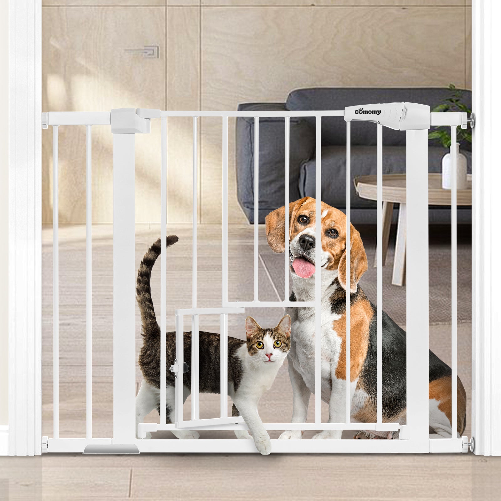 Barrière de sécurité enfent avec extension, L.75103cm, H.76cm, avec — free download