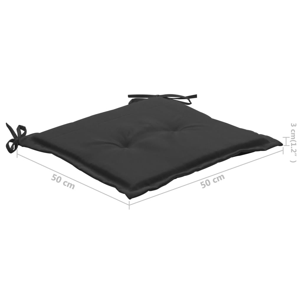 Chaises de jardin et coussins lot de 8 Bois acacia solide Gris - 7