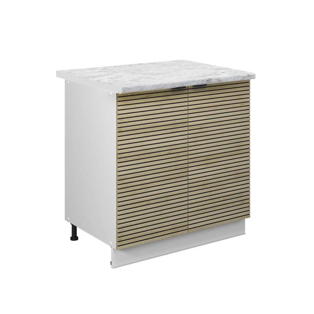 Vicco Szafka pod zlew Fame-Line, Panel dębowy, 80 cm z półką, BP Marmur