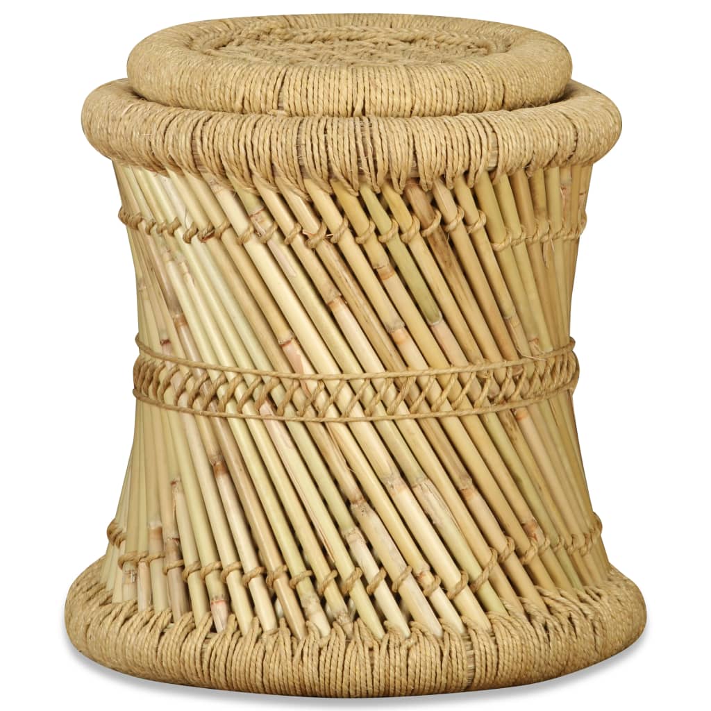 Maison Exclusive - Tabourets lot de 2 Bambou et jute - 6