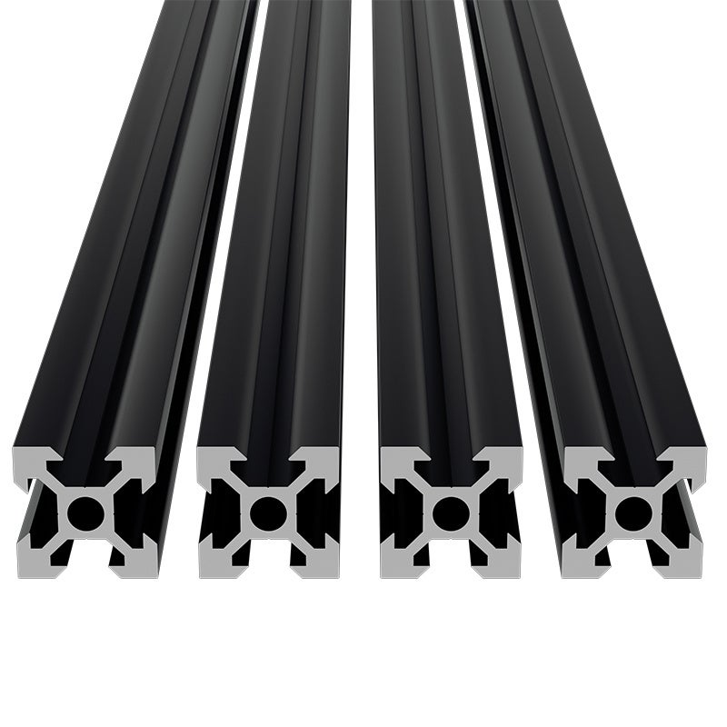 CNCYEAH 4 guide lineari in alluminio da 600 mm, norma europea, 20 x 20 V, tipo in alluminio, 4 connettori ad angolo L 50 dadi a T 1 chiave inglese