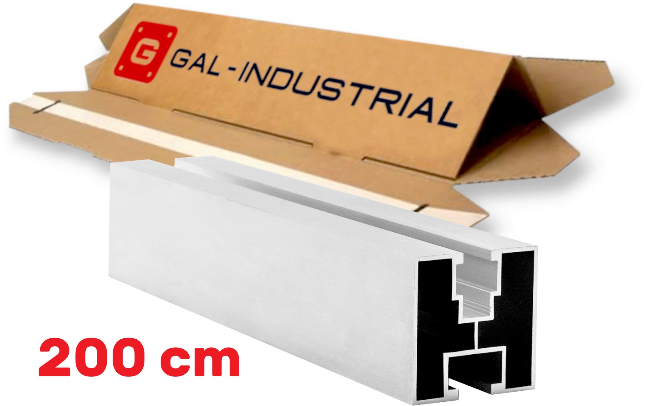 PROFIL ALUMINIOWY 40x40 DO MONTAŻU PANELI FOTOWOLTAICZNYCH 200 CM TYP S