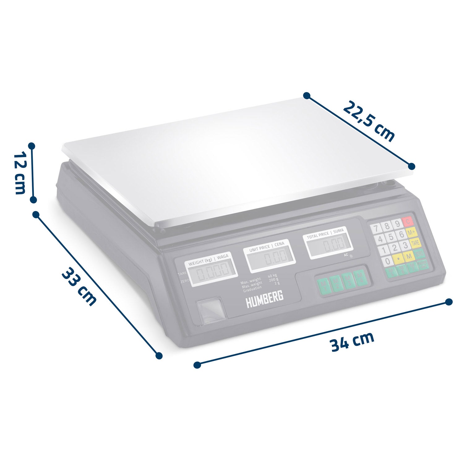 Balance électronique de magasin Humberg MH-190 40 kg - 7