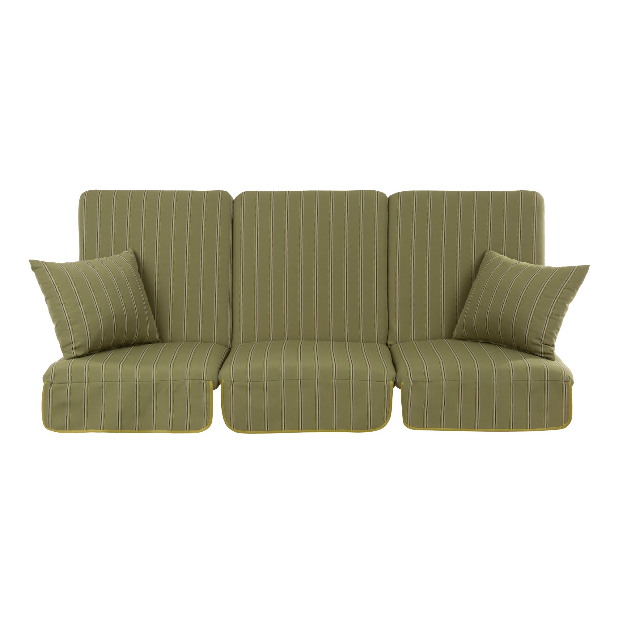 Poduszki na huśtawkę 180 cm z zamkami Rimini / Venezia Lux oliwkowe paski Patio