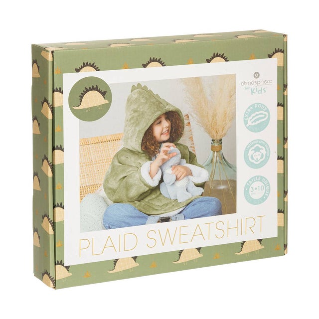 Plaid sweatshirt capuche 