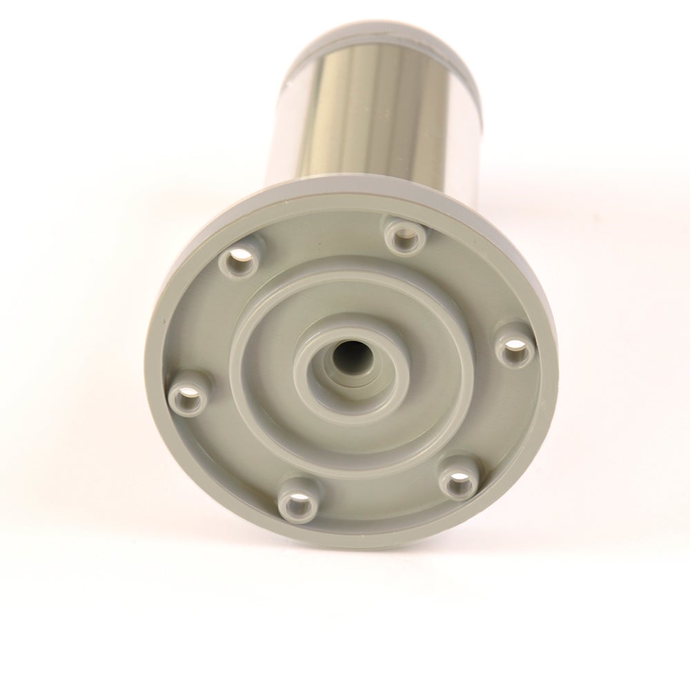4 un. Pied de meuble rond en aluminium diamètre 40mm hauteur 200mm aluminium brillant avec régulateur de nivellement - 3