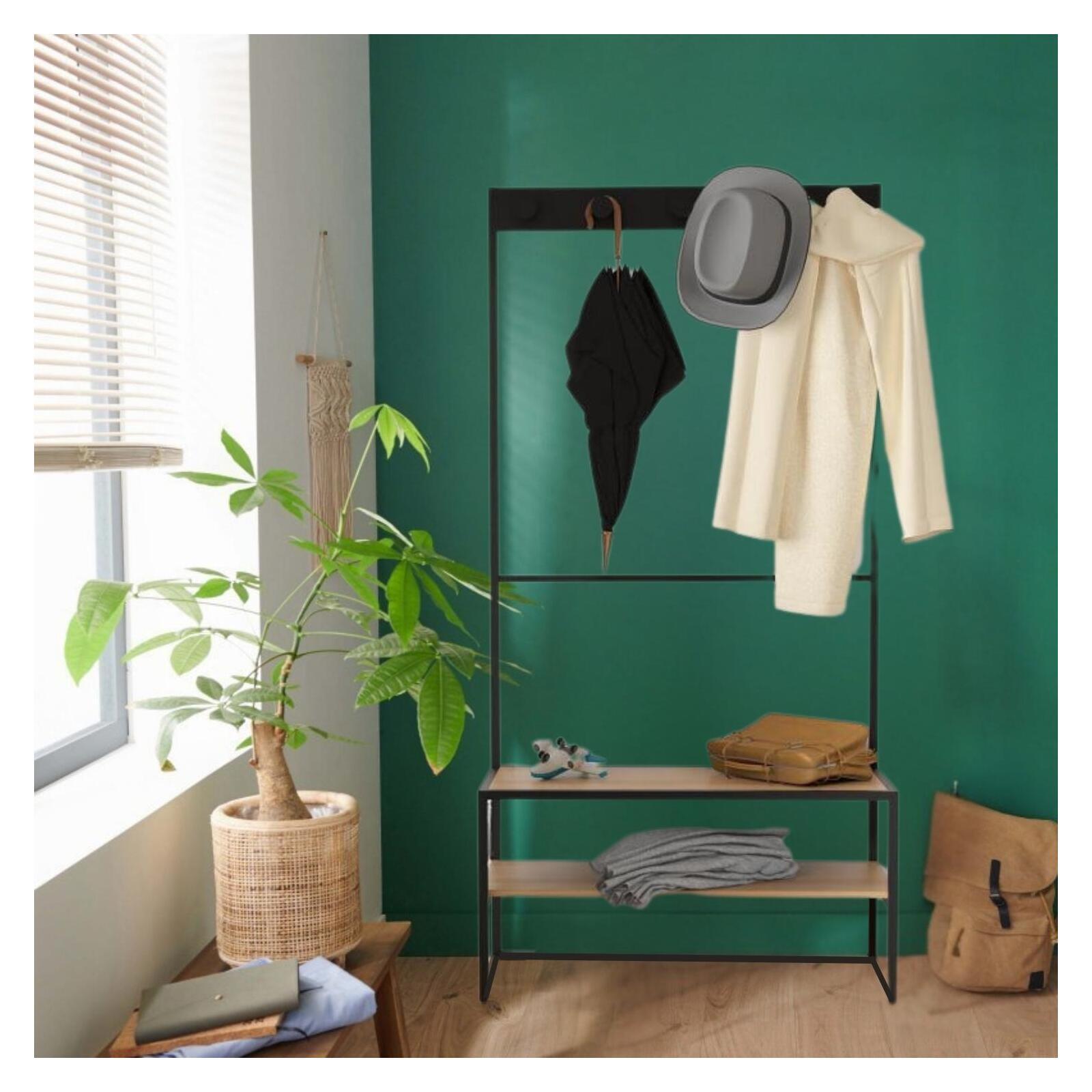 Perchero de entrada de madera y metal Trevor Leroy Merlin