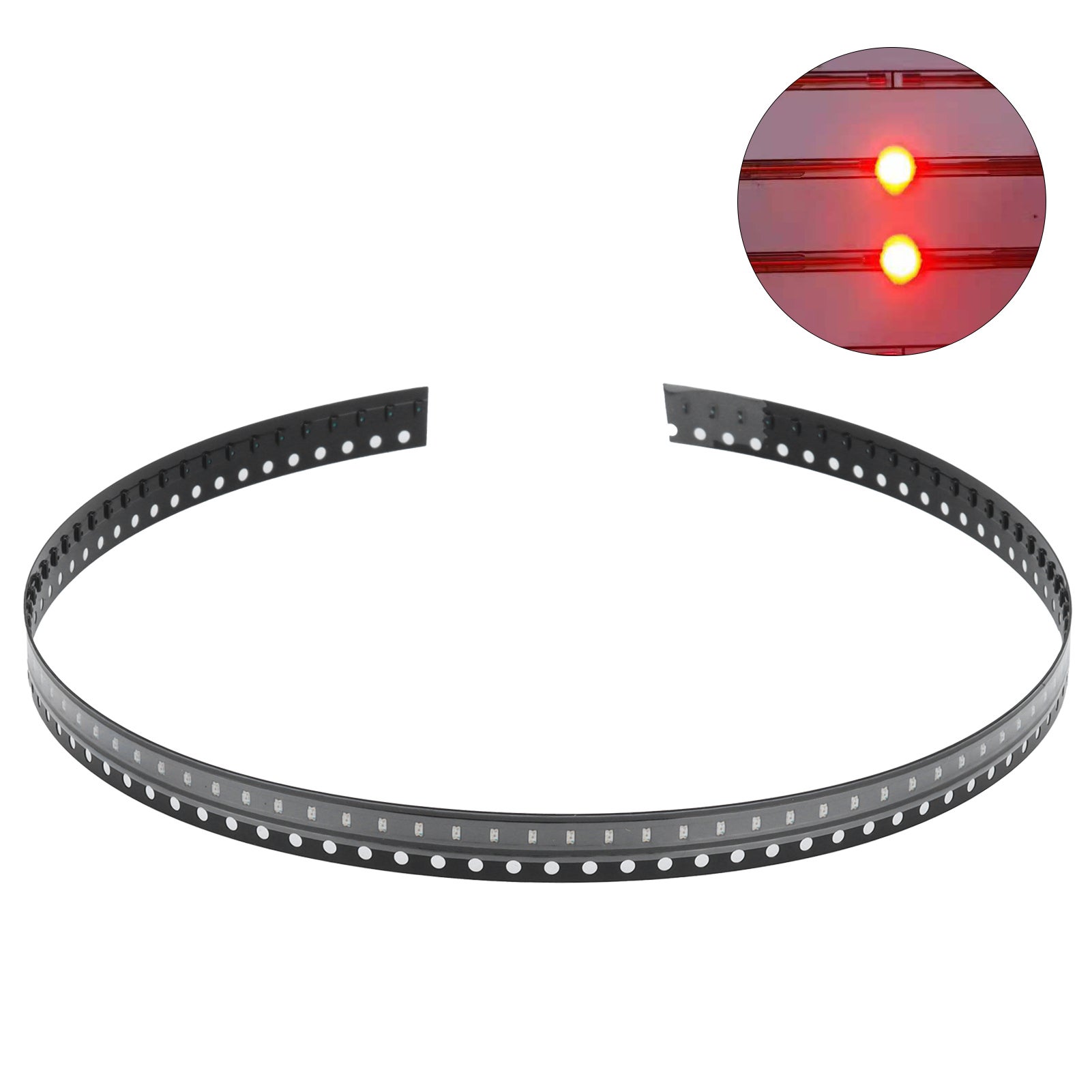 100 szt. diod LED SMD, komponenty elektroniczne, wysoka rezystancja, małe, niskonapięciowe, do płytek PCB DIY (czerwone)