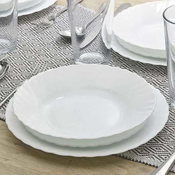 Servizio Piatti Rocco Bormioli Coconut - 18 Pezzi, Bianco, Microonde E Lavastoviglie - Foto 4